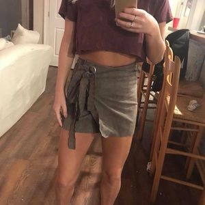NWOT grey wrap skirt